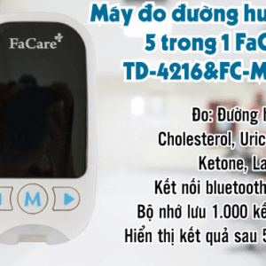 Máy đo đa thông số Tiểu đường, Mỡ máu, Gout- FaCare M168