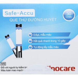 Que thử đường huyết Sinocare hộp 50 que